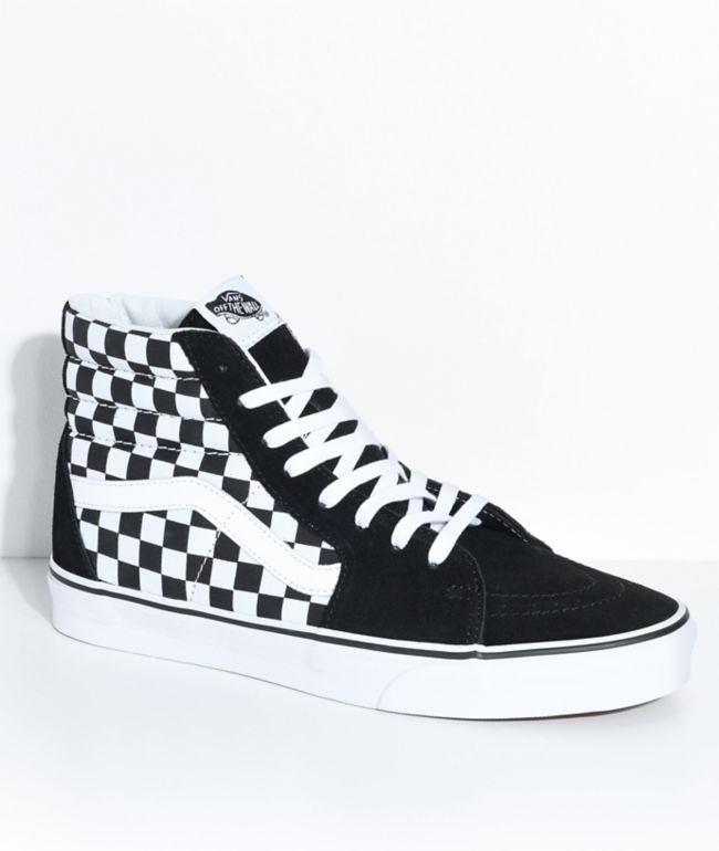 high top yellow checkered vans